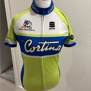 Cycling Kit from Cortina Italy. Blue and Green